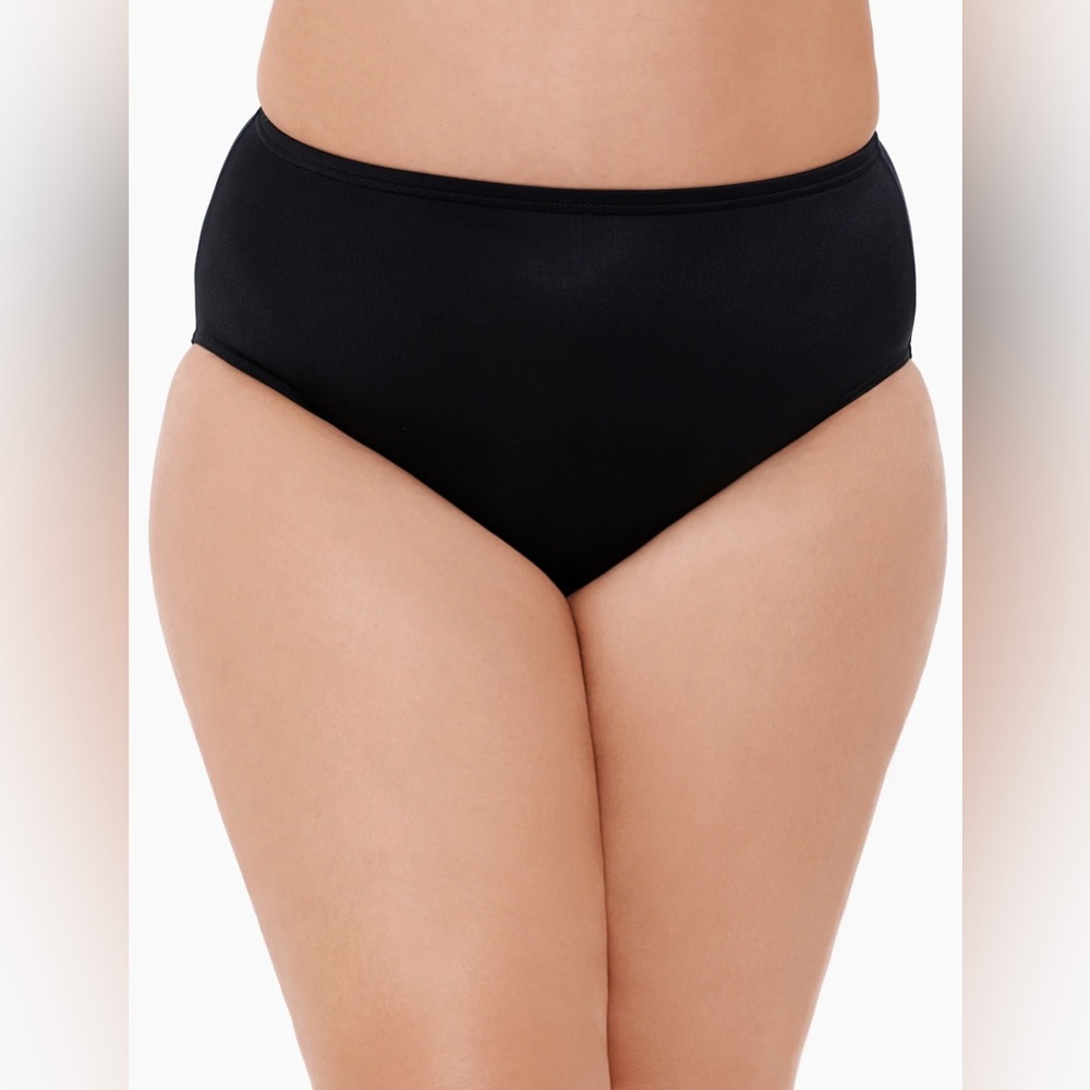 Miraclesuit Plus Size Basic Pant Swim Bottom in Black Size 16W New